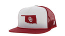 Hooey University of Oklahoma White & Red Patch Cap