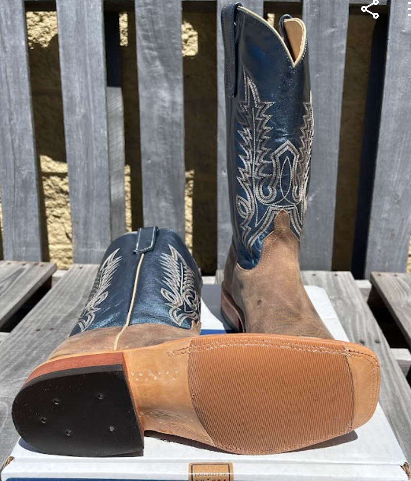 Men's Anderson Bean 12 Inch Shaft Sand Angry Elk Wide Square Toe Boots