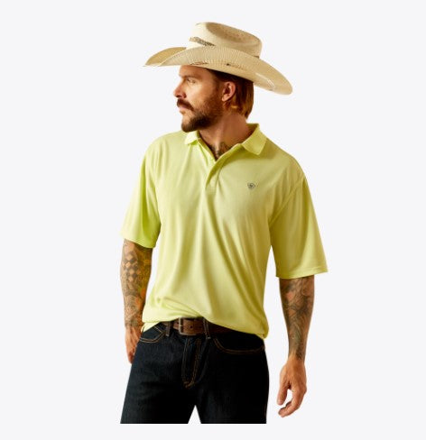 Men's Ariat 10055254 Tek Polo In Shadow Lime