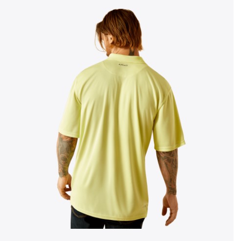 Men's Ariat 10055254 Tek Polo In Shadow Lime