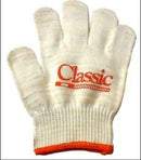 Back of the glove photo showing the Classic Rope logo and wrist border in red to indicate size small.