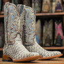Men's Tanner Mark 12" Natural Imitation Python Wide Square Toe