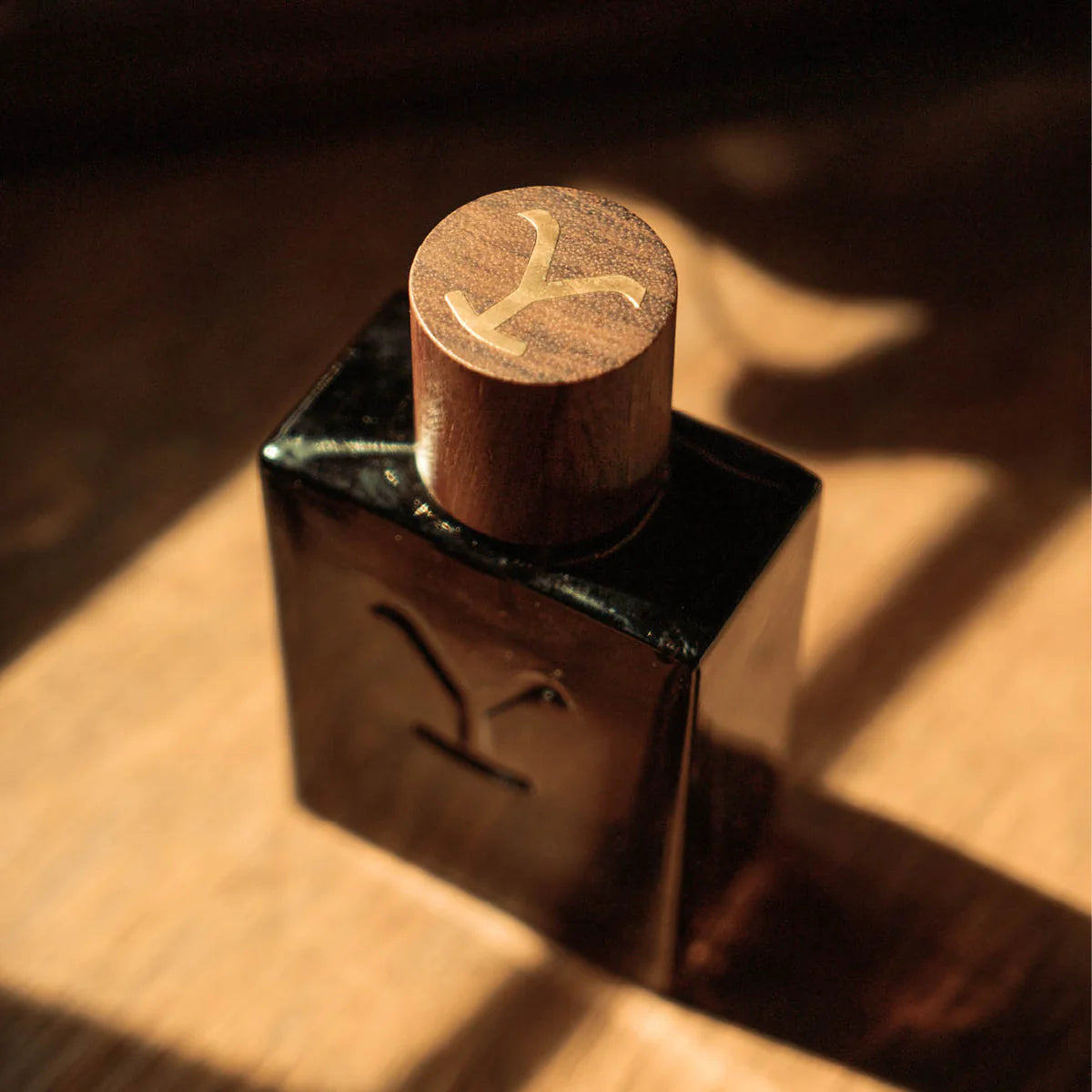 Yellowstone Ride Reserve cologne top view of bottle. 