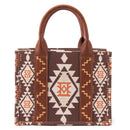 Wrangler Southwestern Print Small Canvas Crossbody Tote
