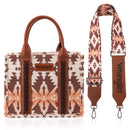 Wrangler Southwestern Print Small Canvas Crossbody Tote