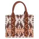 Wrangler Southwestern Print Small Canvas Crossbody Tote