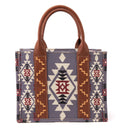 Wrangler Southwestern Print Small Canvas Crossbody Tote
