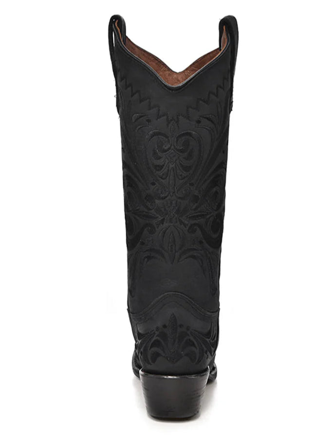 Women's Circle G L5433 13" Black Filigree Snip Toe Boot