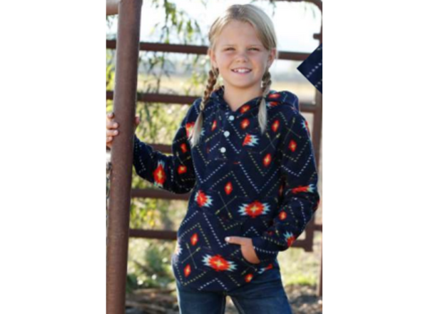 Girl's Cruel CWK8800001 Navy Fleece Hoodie