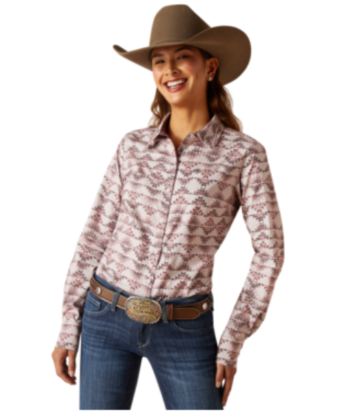 Women's Ariat 10047237 Kirby Starlight Print Stretch Long Sleeve Shirt
