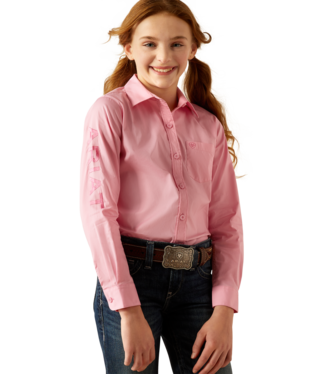 Girl's Ariat 10053943 Team Kirby Prism Pink Shirt