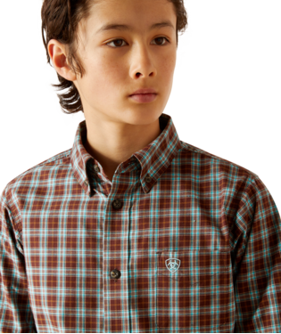 Boys Ariat 10046434 Youth Pro Series Brett Classic Fit Shirt