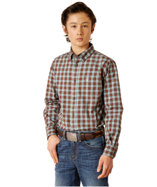 Boys Ariat 10046434 Youth Pro Series Brett Classic Fit Shirt
