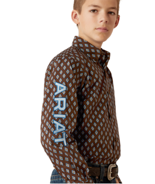 Boy's Ariat 10054069 Team Series Oak Classic Fit Shirt