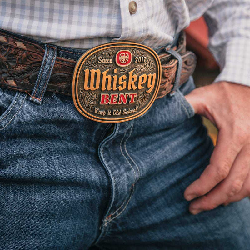 Montana Silversmiths A1018WR Keep it Old School Whiskey Bent Attitude Buckle
