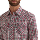 Men's Wrangler Retro Long Sleeve Multi Plaid Pearl Snap Shirt CLOSEOUT