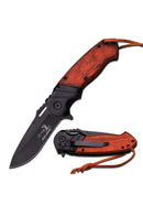 Elk Ridge Spring Assisted Knife with Brown Wood Handle