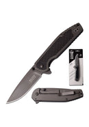 Made from premium quality materials. 8CR13 TiNite Coated blade provides an excellent balance of hardness and corrosion resistance.
Tactical Redefined: Upscale tactical knife developed with purpose and aesthetics in mind. Combining the finest raw materials, mechanisms and construction to craft a truly elegant men’s useful accessory. Front View Back View