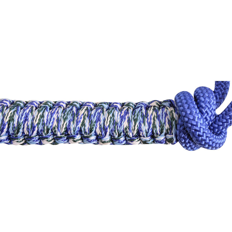 Blue flat braid noseband of string halter