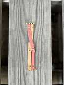 This Pink and Beige leather watch band is adjustable so you can change the way you wear it. Manufactured to fit Apple Watch's. 