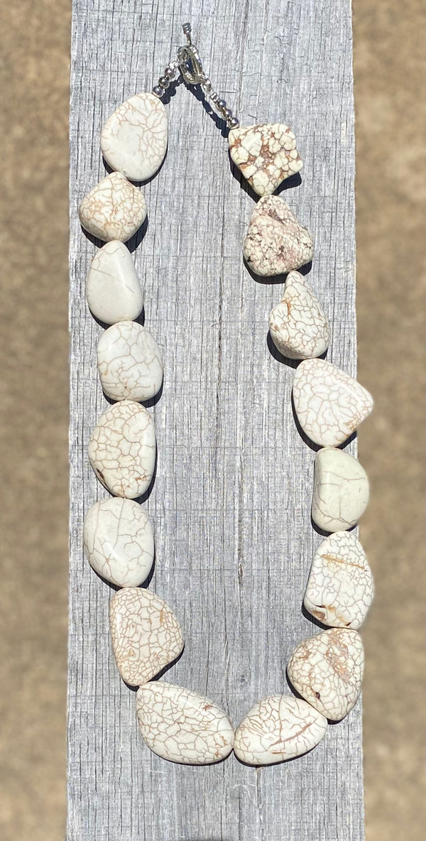 Magnolia Breeze NKWHBUFFALOSTONE White Buffalo Chunky Stone Necklace