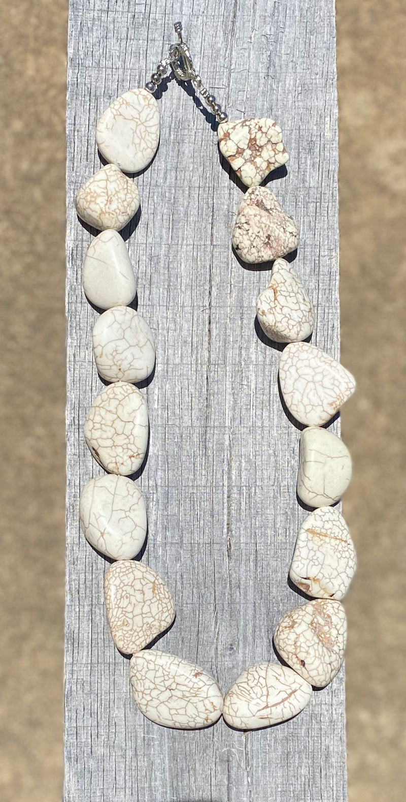 Magnolia Breeze NKWHBUFFALOSTONE White Buffalo Chunky Stone Necklace