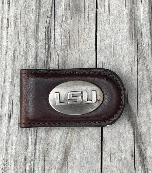 Zep-Pro MCBRW-LSU Tigers Brown Money Clip Wallet