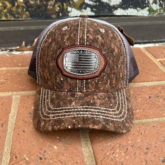 Dark Brown Cork USA Concho Cap
