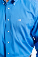 Men's Cinch MTW1103799 Solid Blue Classic Fit Button Down Long Sleeve Shirt