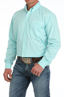 Men's Cinch MTW1105905 Turquoise Print Button Down Long Sleeve Shirt