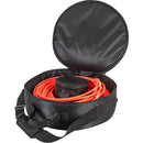 Inside view of Rattler Breakaway Rope Bag showing top that opens completely and has center zipped storage compartment in middle bottom. Ropes and gear not included.