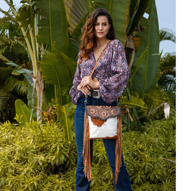 Myra Bag S-2855 Blossom Hand-Tooled Bag