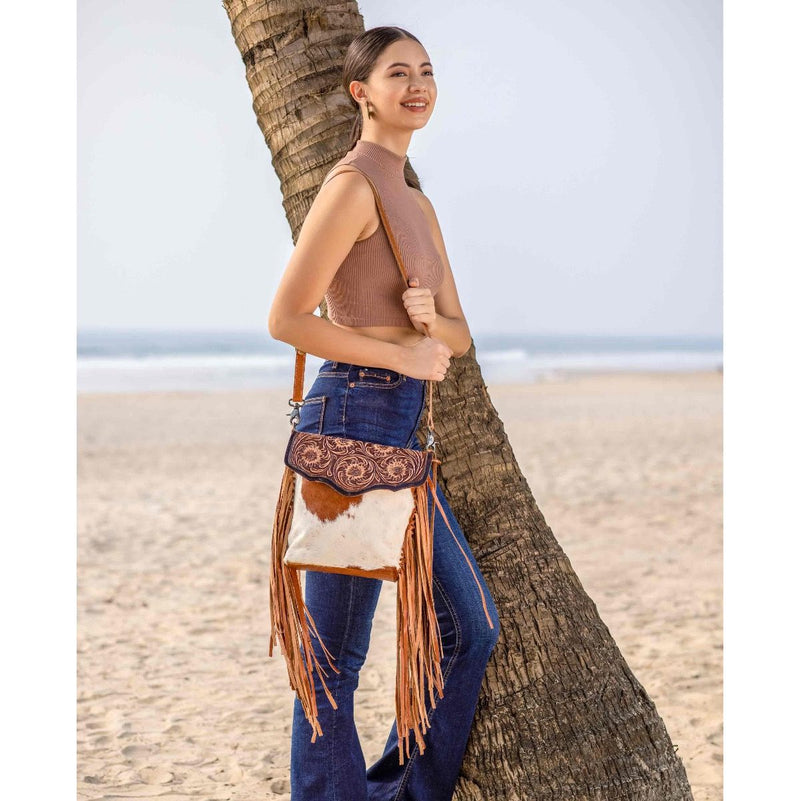 Myra Bag S-2855 Blossom Hand-Tooled Bag