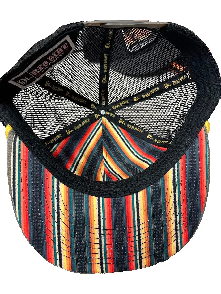 Red Dirt Hat Company Roadblock Patch Olive and Black Snapback Ball Cap