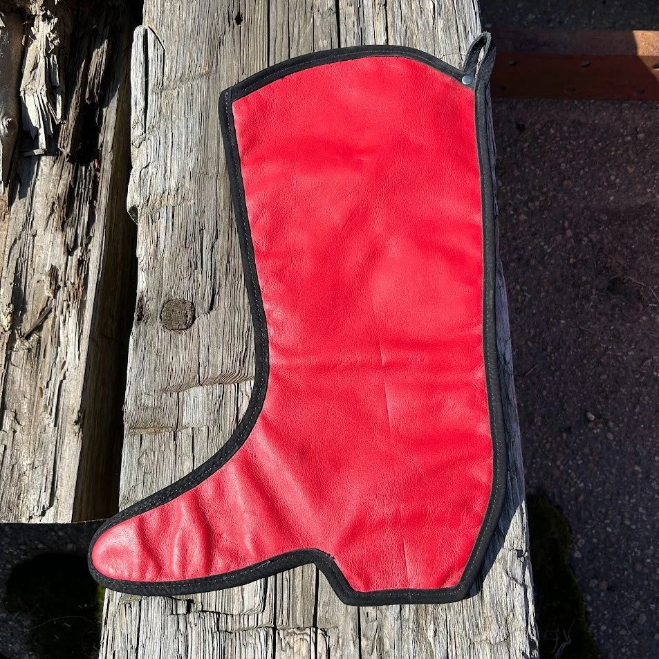 Genuine Leather Western Cowboy Boot Christmas Stocking