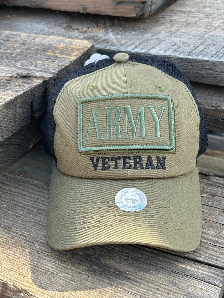 Army Veteran Patch Cap
