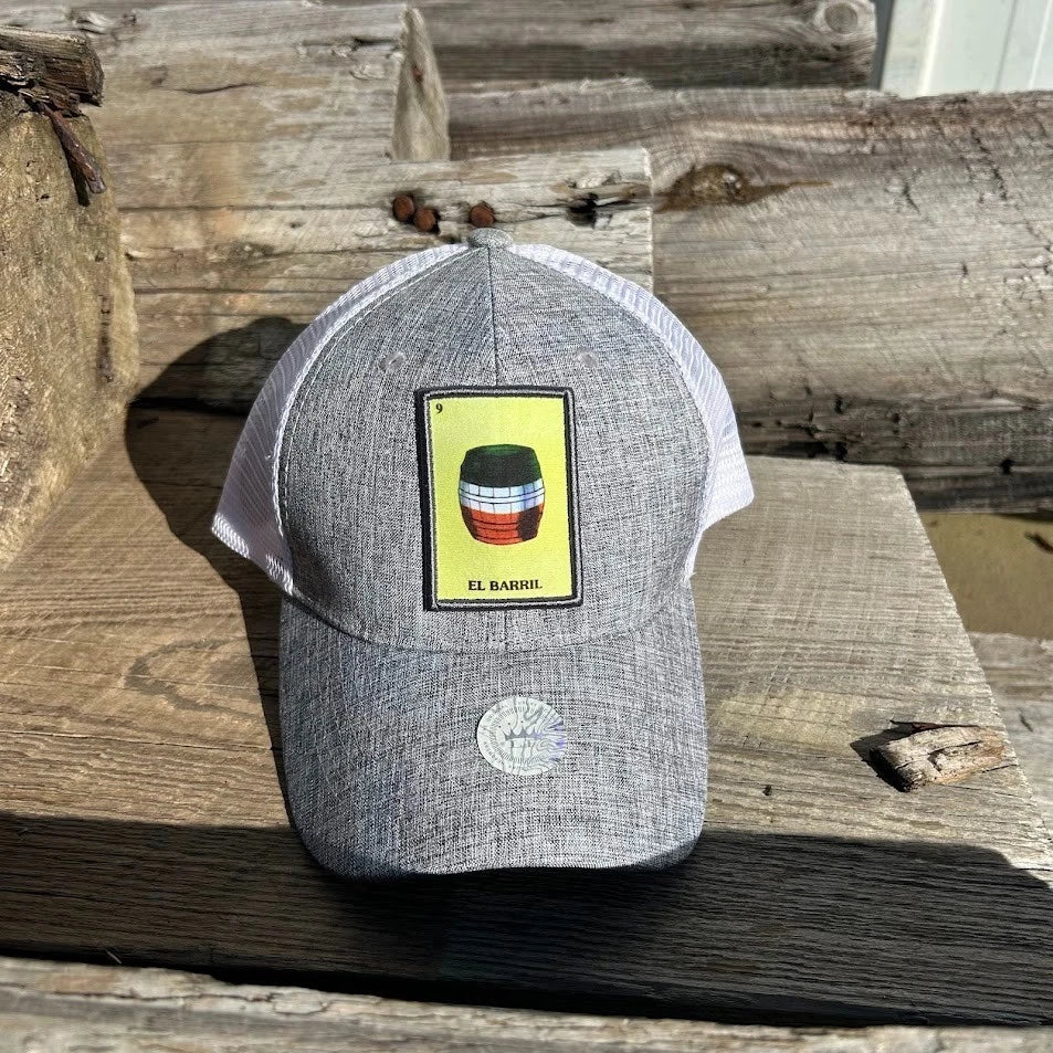 Lotería Card El Barril Patch Snapback Ball Cap
