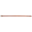 Tan harness leather breast collar tug to attach side of breast collar.