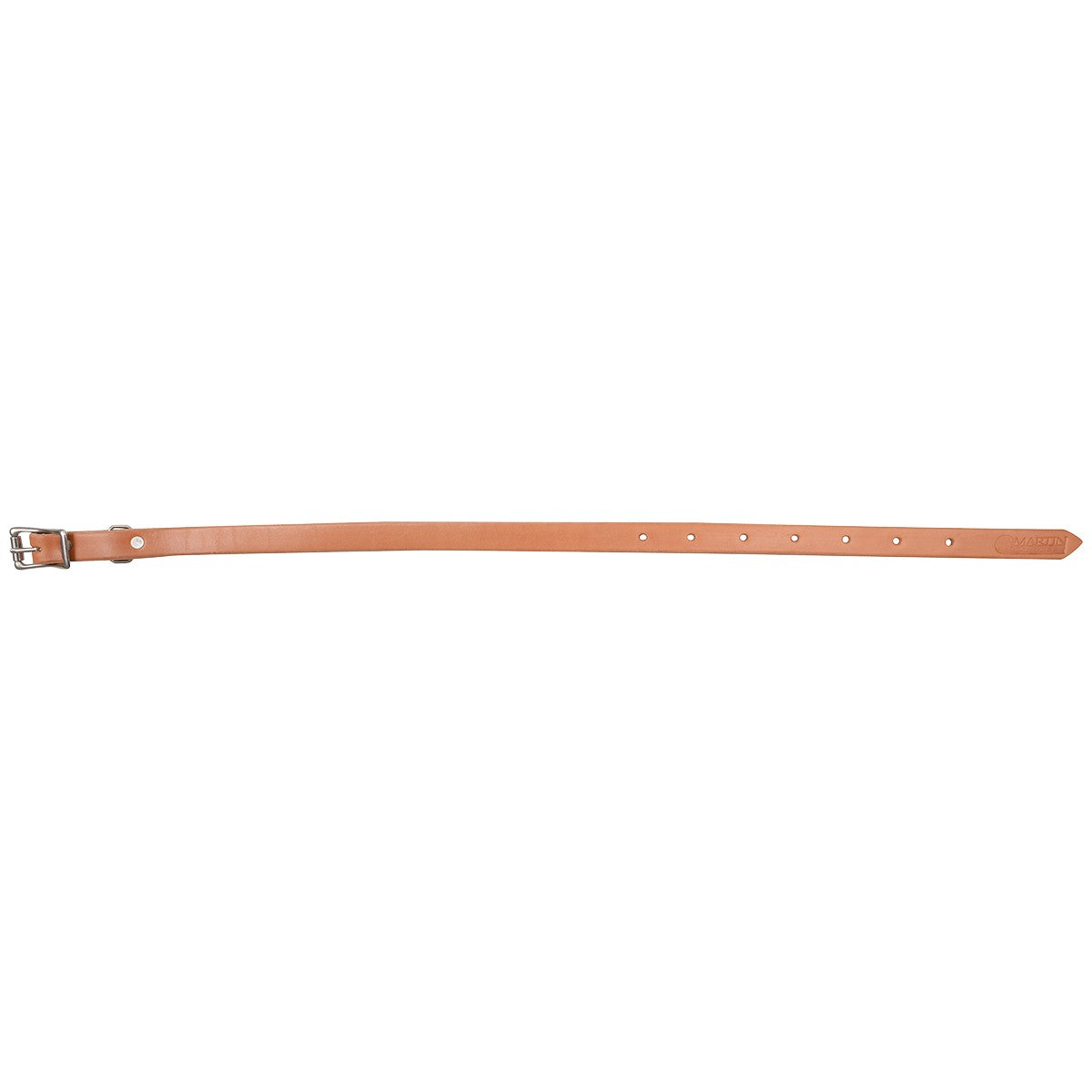 Natural skirting leather breast collar tug to attach side of breast collar.