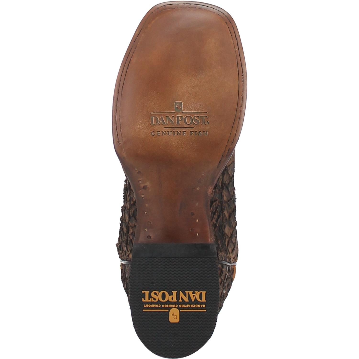 Men's Dan Post DP4102 Men's 11" Dorsal Fish Skin Wide Square Toe Boot