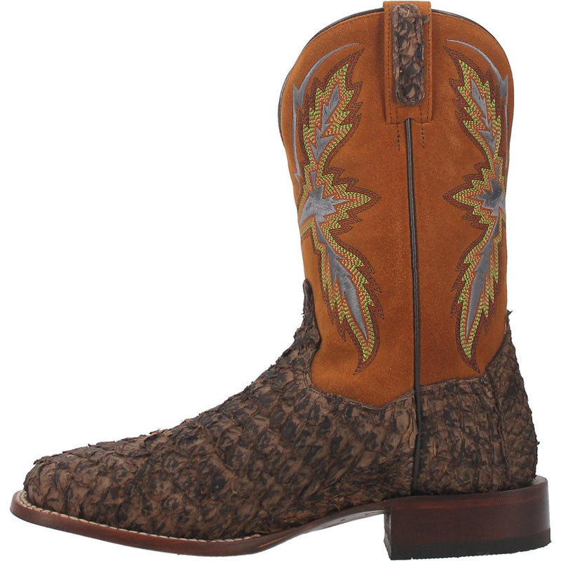 Dan Post DP4102 Men's 11" Dorsal Fish Skin Wide Square Toe Boot (SHOP IN-STORE TOO)