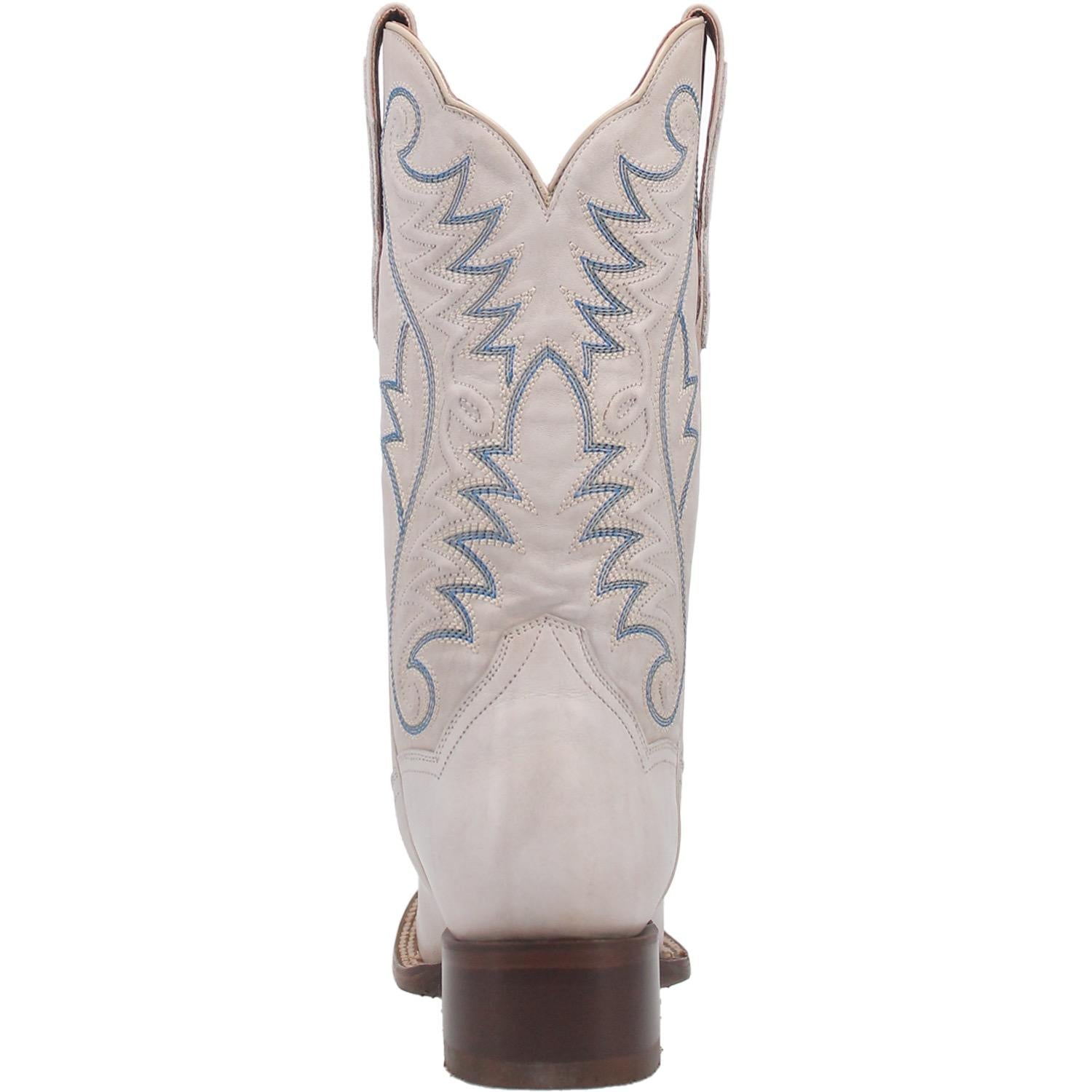 Women's Dan Post DP4999 12" Sugar White Leather Wide Square Toe Boots *Closeout*
