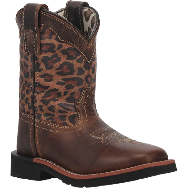 Children's Dan Post DPC2951 Makucha Brown Leather Wide Square Toe