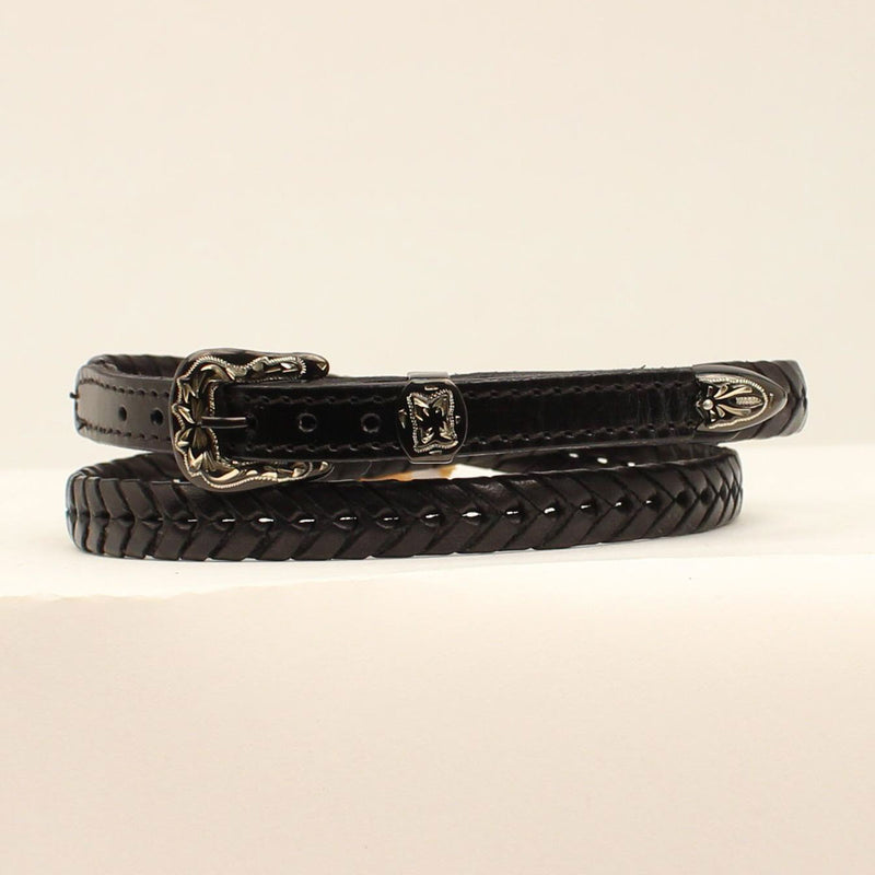 TWISTER 0201601 BLACK HATBAND 3/8" LACED SMTH TABS