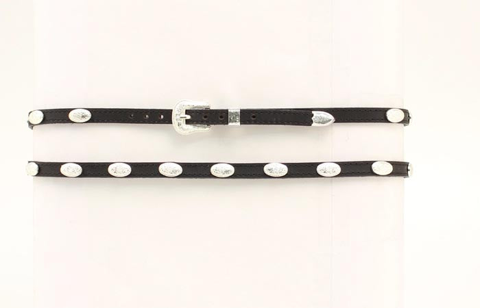 M&F 0237401 Black 3/8" Genuine Leather Hatband