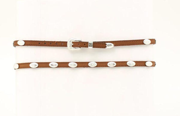 M&F 0237444 BROWN 3/8 GENUINE LEATHER HATBAND