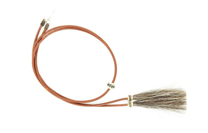 Twister 0295302 Brown Genuine Leather Stampede Strings With Horsehair Tassels