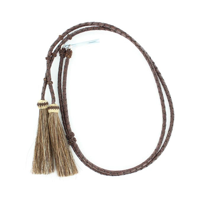 M&F 0296802 Brown Leather Stampede String with Horse Hair