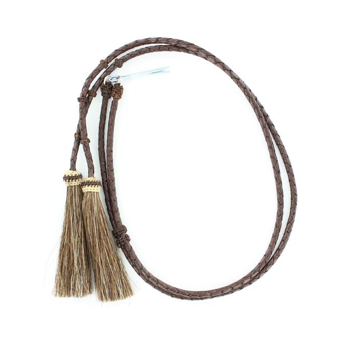 M&F 0296802 Brown Leather Stampede String with Horse Hair