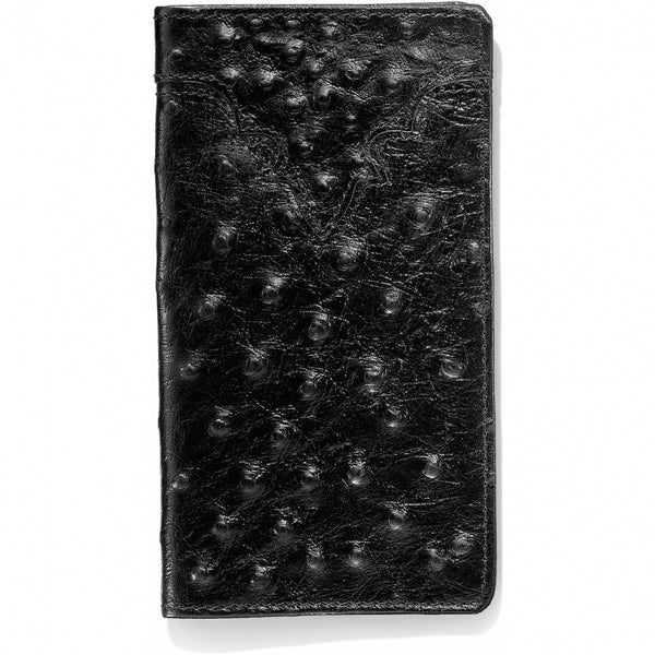 Silver Creek 06233 Ostrich Print Checkbook Wallet